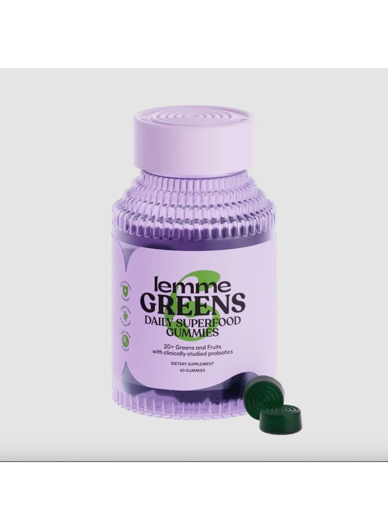 Lemme, Greens, Daily Superfood Gummies, Berries & Greens, 60 Gummies - Image 4